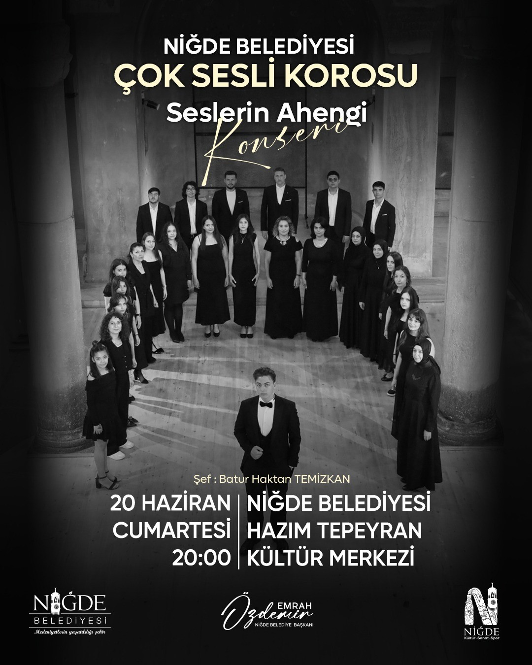 Niğde Belediyesi Çok Sesli Korosu’ndan sanat dolu gece
