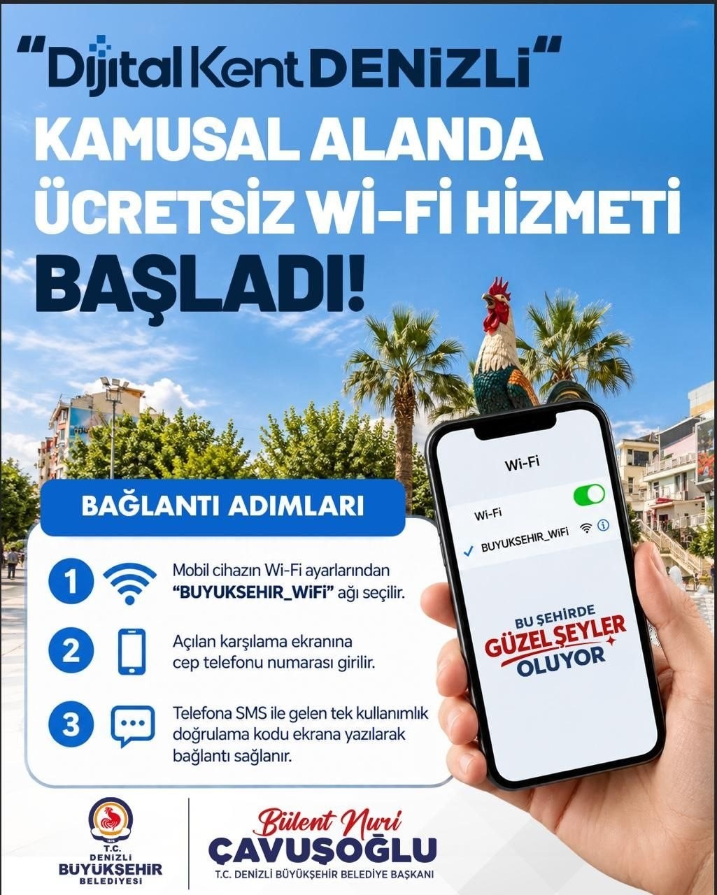 Denizli Büyükşehirden ücretsiz ve güvenli internet
