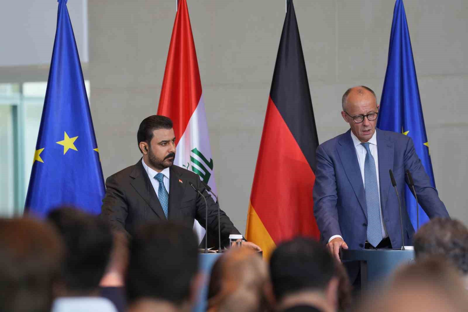 Almanya Başbakanı Merz, Irak Başbakanı Zeydi ile bir araya geldi
